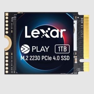 Lexar LNMPLAY001T-RNNNG Internal SSD Play 1TB M.2 2230 PCIe Gen 4x4 NVMe SSD up to 5200MB/s read, 4700MB/s write
