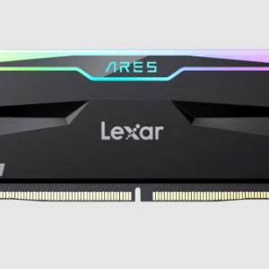 Lexar LD5EU016G-R6400GDLA Ares U-DIMM DDR5 6400 32GB Kit (16GB*2),with heatsink and RGB lighting, Black, dual pack