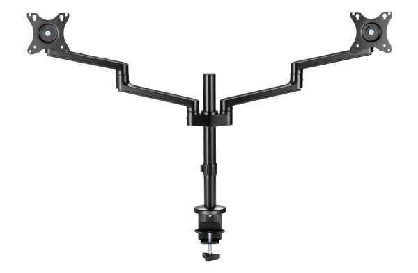 Astrotek Dual Monitor Arm Desk Mount Height Adjustable Stand for 2x LCD Display 23.8' 24' 27' 31.5' 32' 8kg 30° Tilt 180° Swivel 360° Pivot VESA