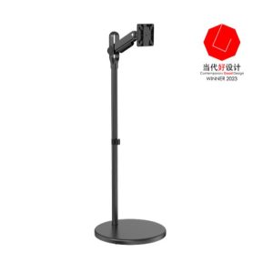 Brateck Mobile Spring assisted Display Floor Stand Fit Most 17'-35' Monitor Up to 10kg per screen VESA 75x75/100x100 Black colour (LS)