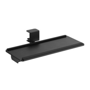 Brateck KBT11-01 CLAMP-ON SIT-STAND KEYBOARD TRAY WITH WRIST REST & STORAGE DRAWER (BLACK) (LS)
