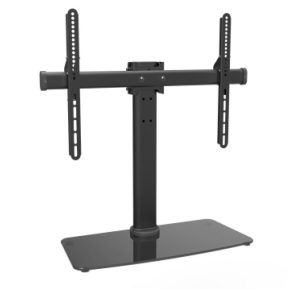 Brateck Tabletop TV Stand with Tempered Glass Base 32'-55' TV Up to 40kg, Fit Curved TV, 681x280x(582or652or722)mm (LS)