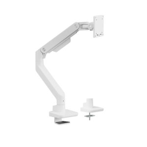Brateck LDT81-C012-W NOTEWORTHY HEAVY-DUTY GAS SPRING MONITOR ARM For most 17'~49' Monitors, Fine Texture White (LS)