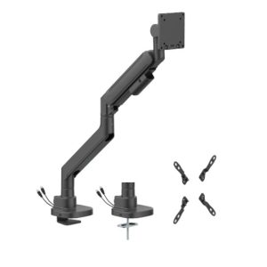Brateck LDT87-C012UC-B TITAN HEAVY-DUTY GAS SPRING MONITOR ARM WITH USB-A/USB-C PORTS (LS)