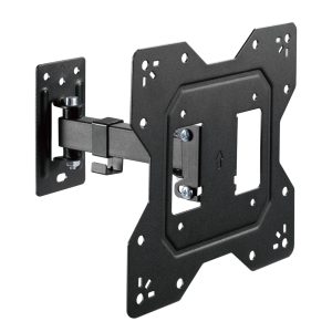 BrateckEconomical Full-Motion TV Wall Mount For 23'-43' Fit Curved TV up to 30KG, VESA 100x100,100x200,200x100,200x200 Fine Texture Black
