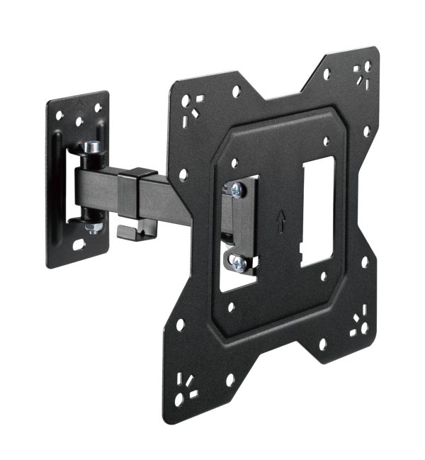 BrateckEconomical Full-Motion TV Wall Mount For 23'-43' Fit Curved TV up to 30KG, VESA 100x100,100x200,200x100,200x200 Fine Texture Black