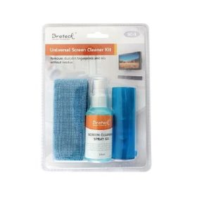 Brateck 3-In-1 Screen Cleaner Kit 1 x 60ml Screen Cleaner + 1 x 200x200mm Pearl Cloth + 1 x Soft Brush (LS)