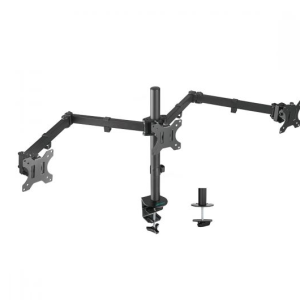 mbeat® activiva Triple-Screen Articulating Monitor Arm Ideal for a seamless triple monitor setup (13'-27'), it offers flexible positioning