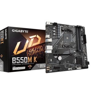 Gigabyte B550MK AMD AM4 M-ATX Motherboard 4x DDR4~128GB,1x PCIe x16, 1 x PCIe x1, 2x M.2, 4x SATA , 4x USB 3.2,  4x USB 2.0
