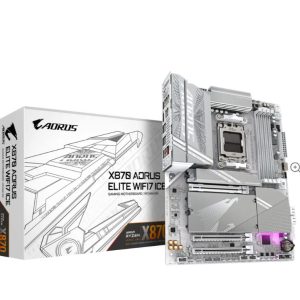 Gigabyte X870 AORUS ELITE WF7 ICE AMD AM5 ATX Motherboard 4x DDR5~256GB,3x PCIe x16, 4x M.2, 4x SATA 6, 4x USB 3.2, 4x USB2.0, 2x USB-C,