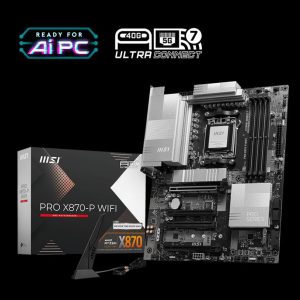 MSI PRO X870-P WIFI, AMD AM5 ATX Motherboard 4x DDR5~256GB, 4x PCIe x16, 3M.2, 4x USB 3.2,4x USB 2.0, 2x USB-C