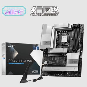 MSI PRO Z890-A WIFI INTEL Z890  Motherboard, 4x DDR5 256GB, 3x PCI-E x 16, 4x M.2, 4x SATA 6G, 7x USB 3, 3x USB-C