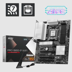 MSI PRO B850-P WIFI, AMD B850, 4x DDR5 256GB, 1x HDMI, 4x PCI-E x16 slot, 3x M.2, Wi-Fi 7