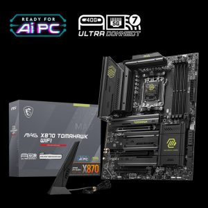MSI MAG X870 TOMAHAWK WIFI, AMD AM5 ATX Motherboard 4x DDR5~256GB, 3x PCIe x16, 4x M.2, 5x USB 3.2, 4x USB2.0, 3x USB-C