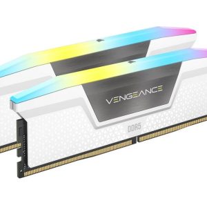 (LS) Corsair Vengeance RGB 32GB (2x16GB) DDR5 UDIMM 5200MHz C40 1.25V Desktop Gaming Memory White