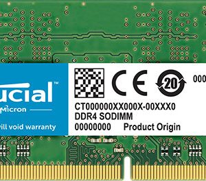 Crucial 8GB (1x8GB) DDR4 SODIMM 2400MHz CL17 1.2V Single Ranked Notebook Laptop Memory