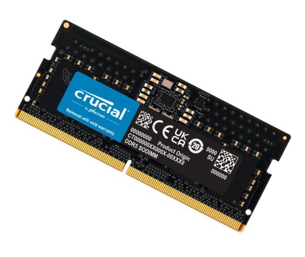 Crucial 16GB (1x16GB) DDR5 SODIMM 5600MHz CL46 Notebook Laptop Memory ~CT16G52C42S5 CT16G48C40S5