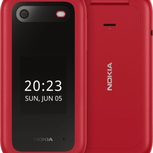 Nokia 2660 Flip 4G 128MB - Red (1GF012HPB1A03)*AU STOCK*, 2.8', 48MB/128MB, 0.3MP, Dual SIM, 1450mAh Removable, 2 Years Warranty
