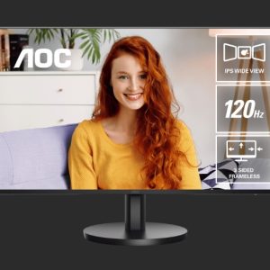 AOC 23.8' 1920 × 1080 FHD. 120Hz. 1ms. 4ms. Anti-Blue Light, USB-C (DP Alt, 65W) × 1, HDMI 1.4 ×1.2Wx2 Speakers. IPS Monitor