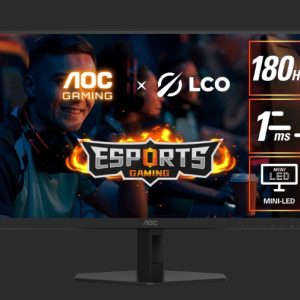 AOC 27' MiniLED 1152 Zones Fast VA QTD, QHD, 180Hz, 1ms, HDR1000,Low input lag, Gaming mode,Sniper Scope,Shadow Control,Flicker Free,Low blue mode