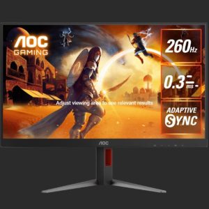 AOC 27' 260Hz 2560 × 1440 (QHD) 0.3ms Fast IPS HDMI2.0 × 1 DisplayPort1.4 × 1 Adaptive Sync DisplayHDR 400 Gaming Monitor