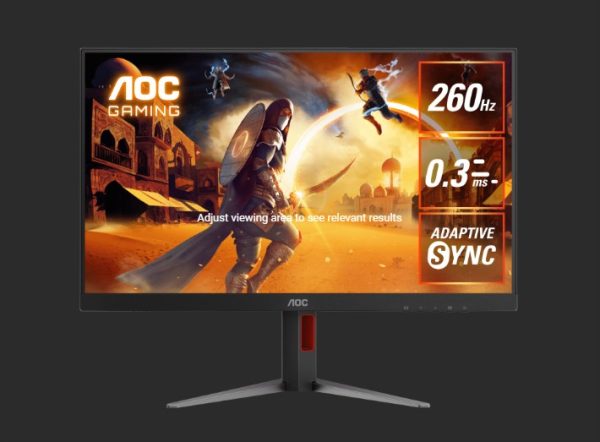 AOC 27' 260Hz 2560 × 1440 (QHD) 0.3ms Fast IPS HDMI2.0 × 1 DisplayPort1.4 × 1 Adaptive Sync DisplayHDR 400 Gaming Monitor