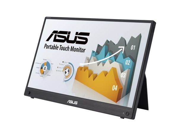 ASUS MB16AMTR 15.6'' ZenScreen Touch Portable Monitor, FHD (1920 x 1080), IPS, 10-point touch, Built-in Battery, Hybrid Signal Solution, Mini-HDMI