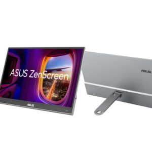 ASUS MQ16AHE 16' ZenScreen Portable Monitor, FHD (1920 x 1080), OLED, 100% DCI-P3, 1 ms Response Time, HDR-10, USB Type-C, Mini HDMI