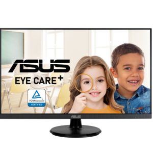 ASUS VA27DQF 27' Eye Care Gaming Monitor, IPS, Full HD, Frameless, 100Hz, Adaptive-Sync, 1ms MPRT, HDMI, DisplayPort, Low Blue Light, Flicker Free, Wa