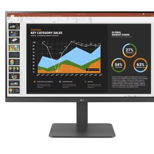 LG 27'' IPS Color Calibrated 5ms FHD 1920 x 1080 Height Adjust with 2x Speakers, DVI-D, HDMI, DP, USB Port, Office Monitor New 2025
