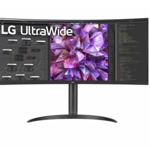 LG 34' IPS QHD 34WQ75C Ultra-Wide QHD Curved 3440x1440 1000R 5ms HDR10 sRGB IPS DP HDMI USB-C 90w PD LAN VESA Tilt Height Range Monitor