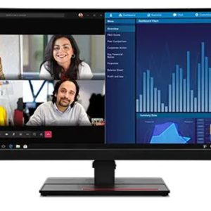 LENOVO ThinkVision P34W-20 34' 60Hz QHD IPS Monitor 4K 3440x1440 21:09 4ms Height Adjustable Tilt Swivel 100W PD HDMI DP LAN USB Speakers VESA 3yrs
