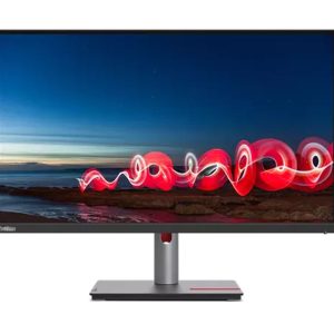 LENOVO ThinkVision T27h-30 27' QHD IPS USB-C Monitor 2K 2560x1440 Height Adjustable Tilt Swivel Pivot 4xUSB3.2 Hub USB-C Docking DP HDMI LAN Audio 3yr