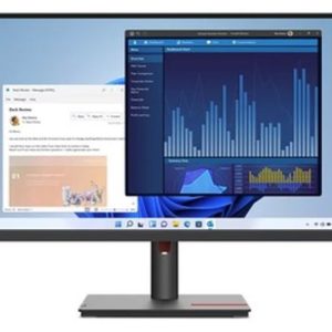LENOVO ThinkVision T27P-30 27' UHD USB-C Monitor 4K 3840x2160 16:9 Height Adjustable Tilt Swivel Pivot DP HDMI USB-C 3xUSB3.2 Hub 3yr