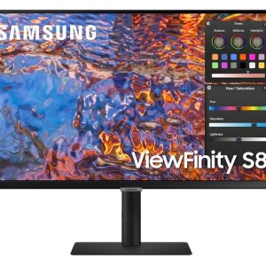 Samsung 27' ViewFinity S80PB UHD 60Hz IPS HRD Monitor USB-C LAN 3840x2160 5ms Height Adjust Tilt Swivel Pivot DisplayPort HDMI USB Hub USB-C VESA