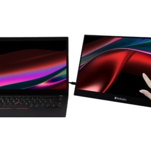 Verbatim 17.3' USB-C Portable 10 Point Touch, Full HD 1080p, HDMI, IPS Portable,  Business, Sleeve, Ultra Portable Black Aluminium, Win & IOS Monitor
