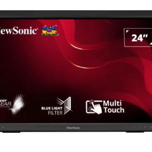 ViewSonic 24' TD2423 IR 10 Point Touch Advanced Ergonomics, Magnetic Pen Holder, 40 degrees Tilt, 7H Hardness VESA 100, Glove, Multi OS Touch Monitor