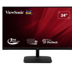 ViewSonic 24' Office Ultra Thin Bezel + SuperClear IPS, 2x Speakers, 4ms 100h FHD 1080, HDMI, VGA, 3.5 Audio, Multi-View, Eye Care. VESA 75, Monitor