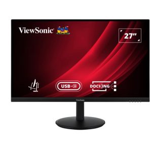 ViewSonic 27' VG 2K SuperClear IPS, Docking, USB-C, Daisy Chain, DP In/Out, RJ45,100w PD, Height Adjustable 3y Advance Replacement, Business Monitor.