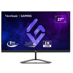 ViewSonic 27' 2K 240hz 1ms Lightning Fas, IPS, Dual Speakers, SuperClear IPS. 2x HDMI 2.0, 1x DP 1.4. VESA 100x 100t, Tilt Gaming Monitor