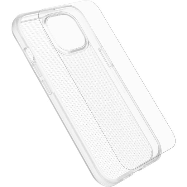 OtterBox React Case with Screen Protector Apple iPhone 15 (6.1') Clear-(78-81238),DROP+ Military Standard Case ,2X Anti-Scratch,7 Years Warranty
