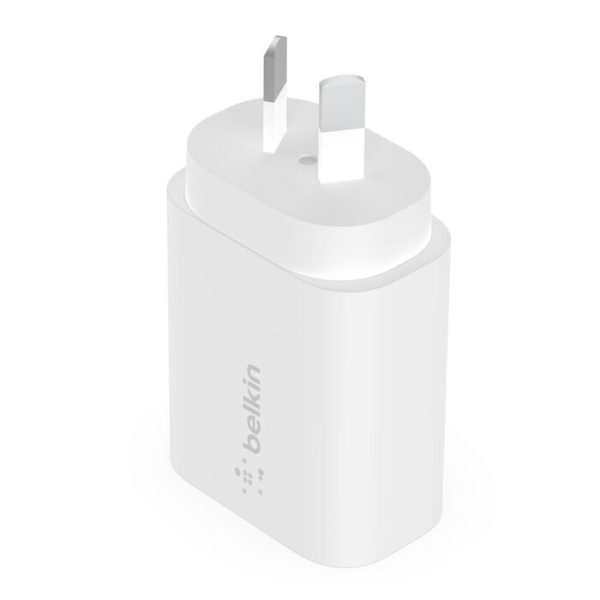 Belkin Boost Charge USB-C PD 3.0 PPS Wall Charger 25W - White (WCA004auWH), Compact and Travel-Ready,A Smarter, Faster Charger, 2 Years Warranty