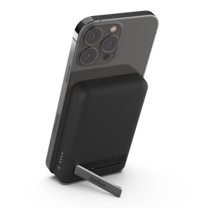 Belkin BoostCharge Magnetic Wireless Power Bank 5K + Stand - Black (BPD004btBK),7.5W,1M USB-C to USB-C Cable,Light Design,CEW $2,500, 2 Years Warranty