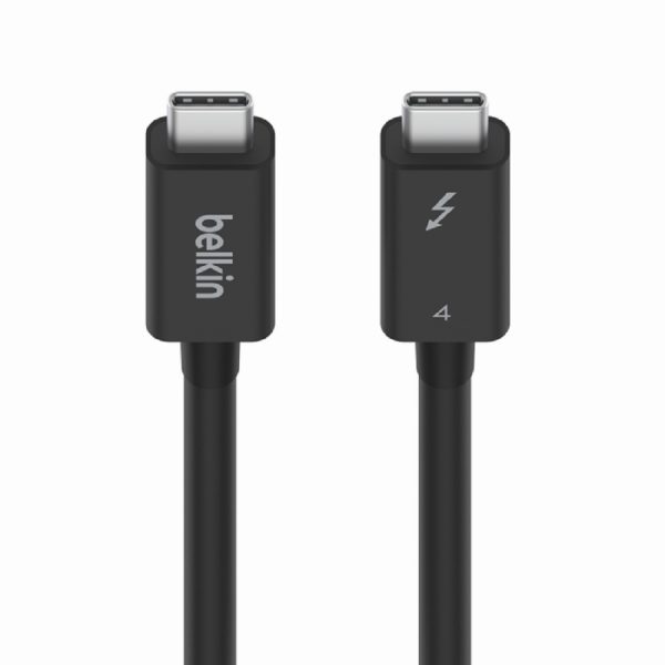 Belkin Connect Thunderbolt 4 Cable 1M Passive - Black(INZ003bt1MBK),40Gbps,100W Power Delivery,Thunderbolt 4 certified,USB4 Compliant,2 Years Warranty