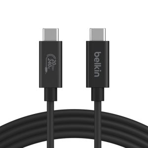 Belkin Connect USB4 Cable 2M Black - (INZ004BT2MBK), 240W, 20Gbps, 4K@60Hz, Thunderbolt 4, Thunderbolt 3, USB 3.2, USB-IF Certified, 2 Years Warranty