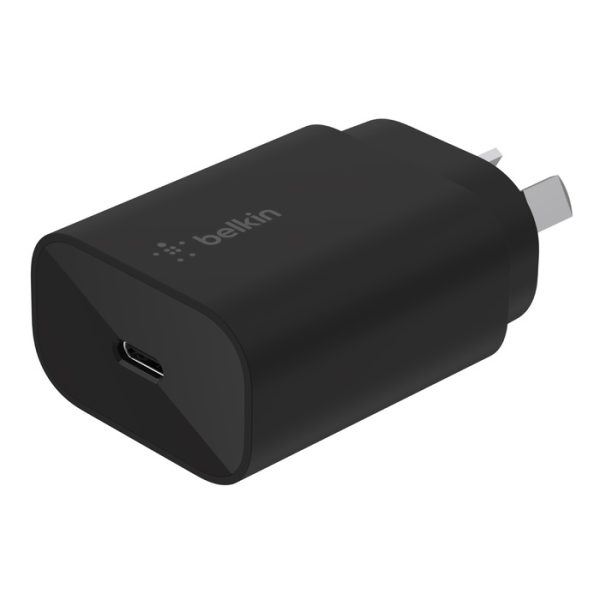 Belkin BoostCharge USB-C PD 3.0 PPS Wall Charger 25W - Black (WCA004AUBK),Dynamic Power,Compact,PPS Technology,USB-C PD 3.0 Certified,2 Years Warranty
