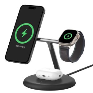 Belkin BoostCharge Pro 3-in-1 Magnetic Wireless Charging Stand with Qi2 15W, Black(WIZ023AUBK),36W USB-C PSU,Fast Charging,CEW $2500, 2 Years Warranty