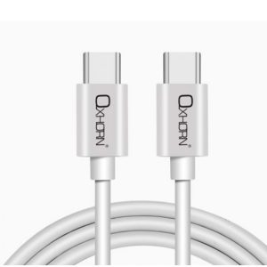 OxhornUSB Type C to Type C Charging Cabole 1M 5A (100W) 480 Mbps E-Marker IC Chip White