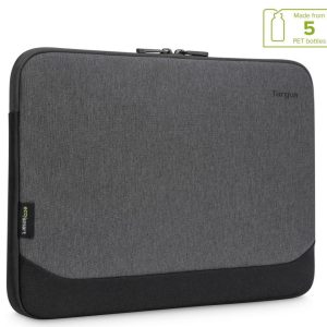 Targus 15.6' -16' Cypress EcoSmart Sleeve for Laptop Notebook Tablet - Up to 15.6', Made with 5 Recycled Plastic Water Bottles - Grey