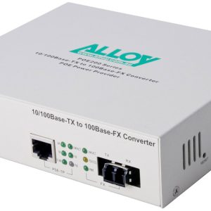 Alloy POE200LC 10/100Base-TX to 100Base-FX Multimode Fibre (LC) Converter, provides PoE power (RJ-45). 2km